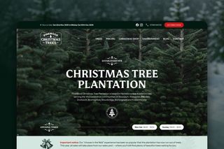 Preview of Pinewood Christmas Trees website on device