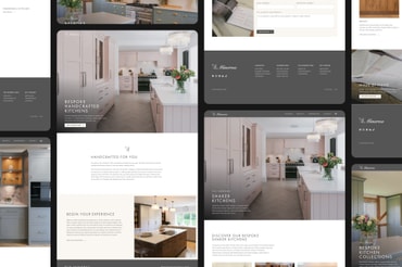 Preview of Minerva Design website on device - Website browser on Mac laptop with Pinewood website open